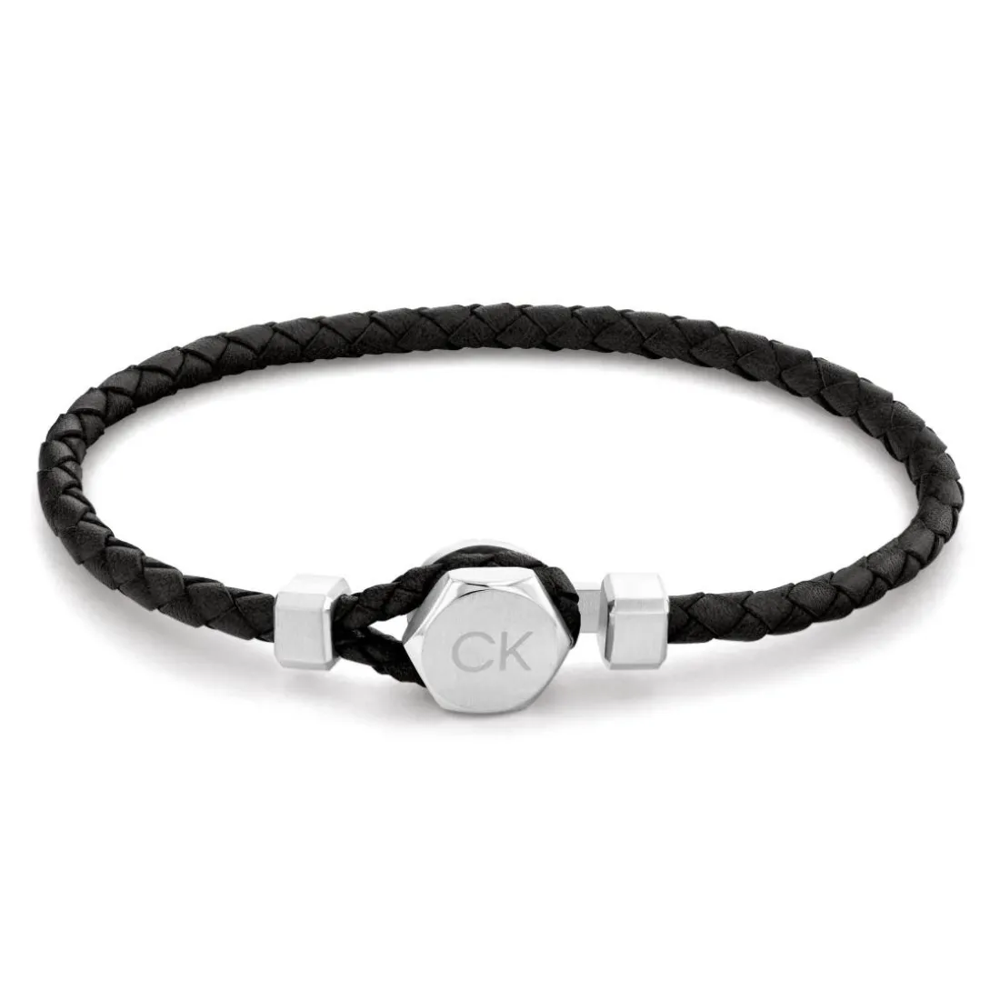 Bracelet Homme Calvin Klein Bijoux - 35000260 Cuir, Acier Noir