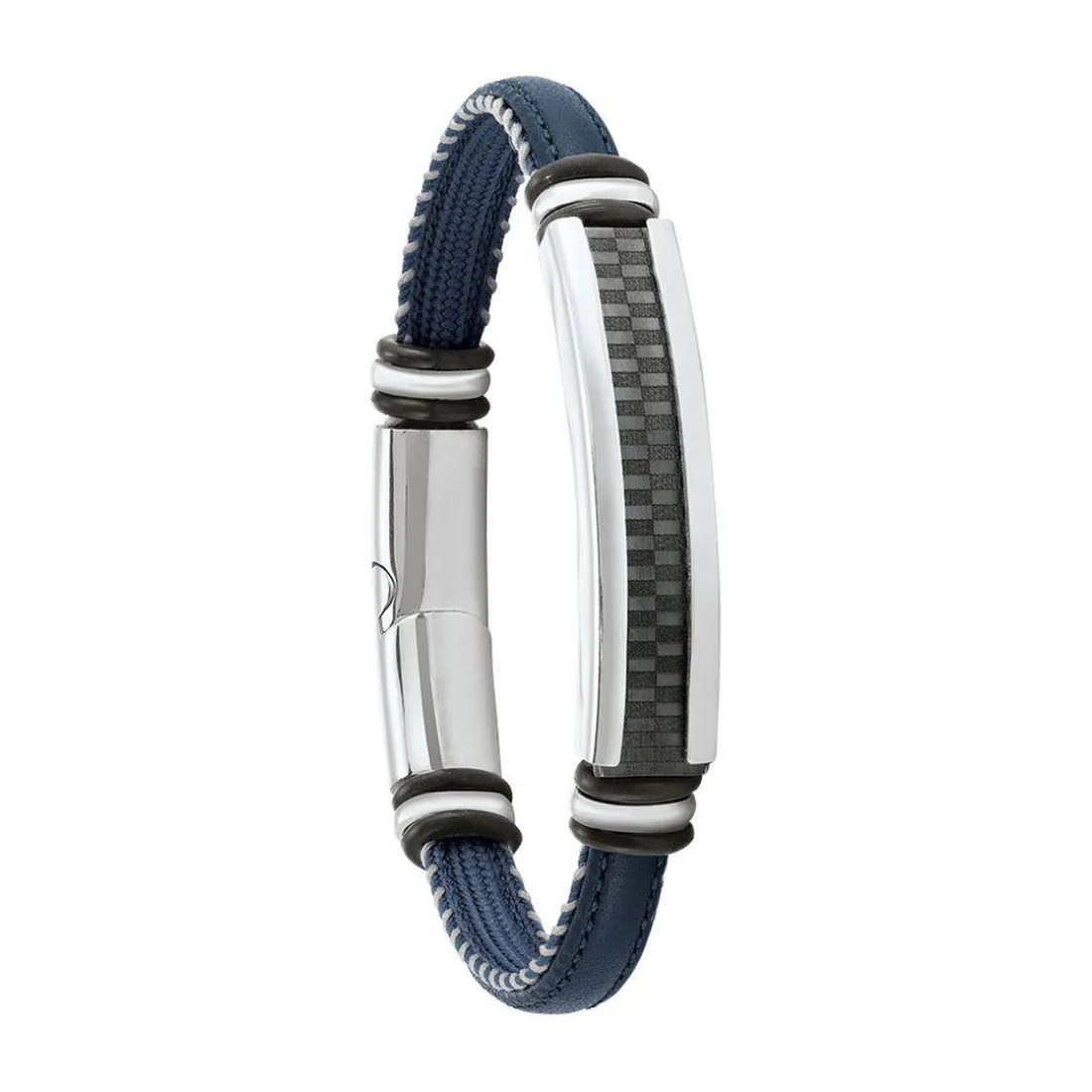 Bracelet Homme Jourdan JH150012B - GRANT - Cuir bleu