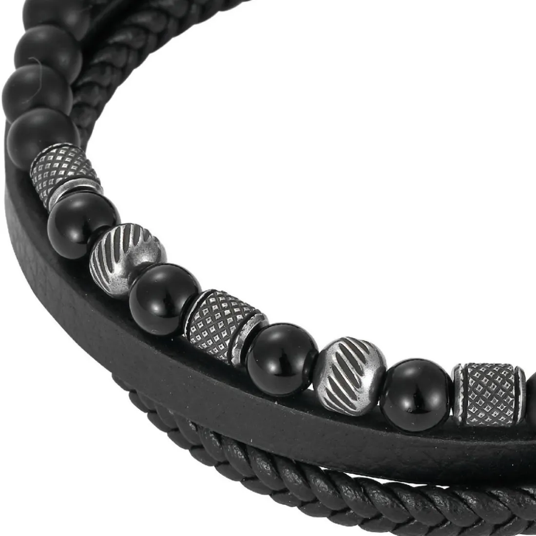 Bracelet Homme Redskins Bijoux - 285826 Cuir Noir
