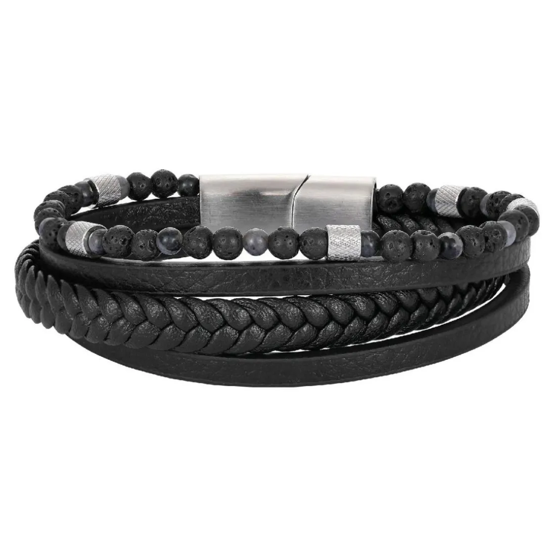 Bracelet Homme Redskins Bijoux - 285824 Cuir Noir