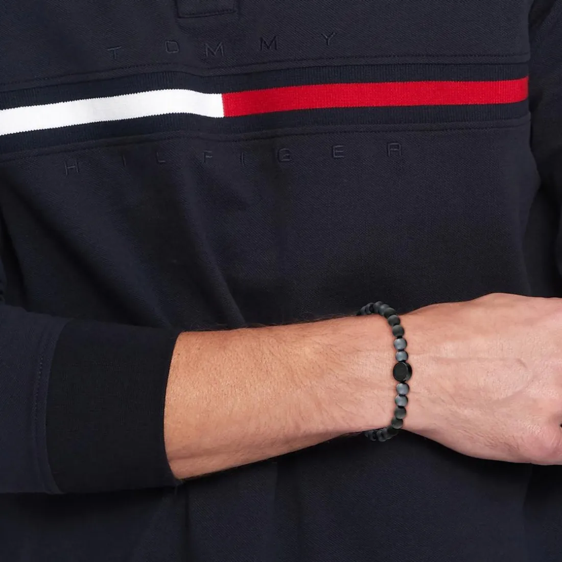 Bracelet Homme Tommy Hilfiger Th85 Carbon - 2790625 Acier NOIR