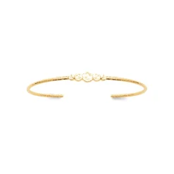 Bracelet Jonc femme effet martelé plaqué or Maison de la Bijouterie UYY0WU5V