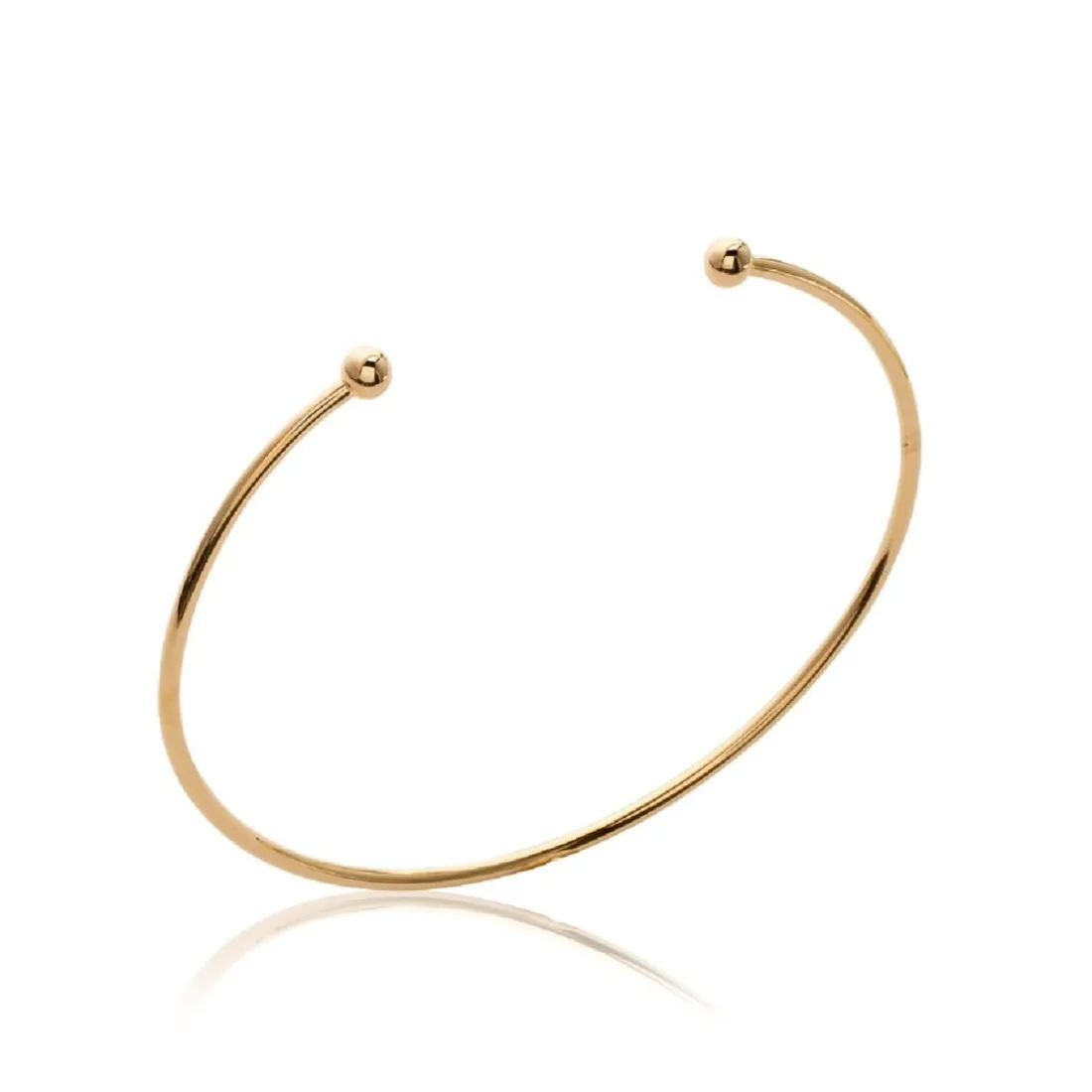 Bracelet Jonc ouvert femme plaqué or 56mm Maison de la Bijouterie UYZ3YU56