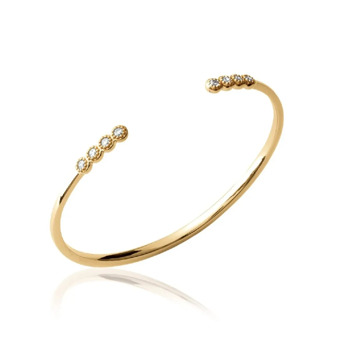 Bracelet Jonc oxyde zirconium plaqué or femme Maison de la Bijouterie UWZ6WU56