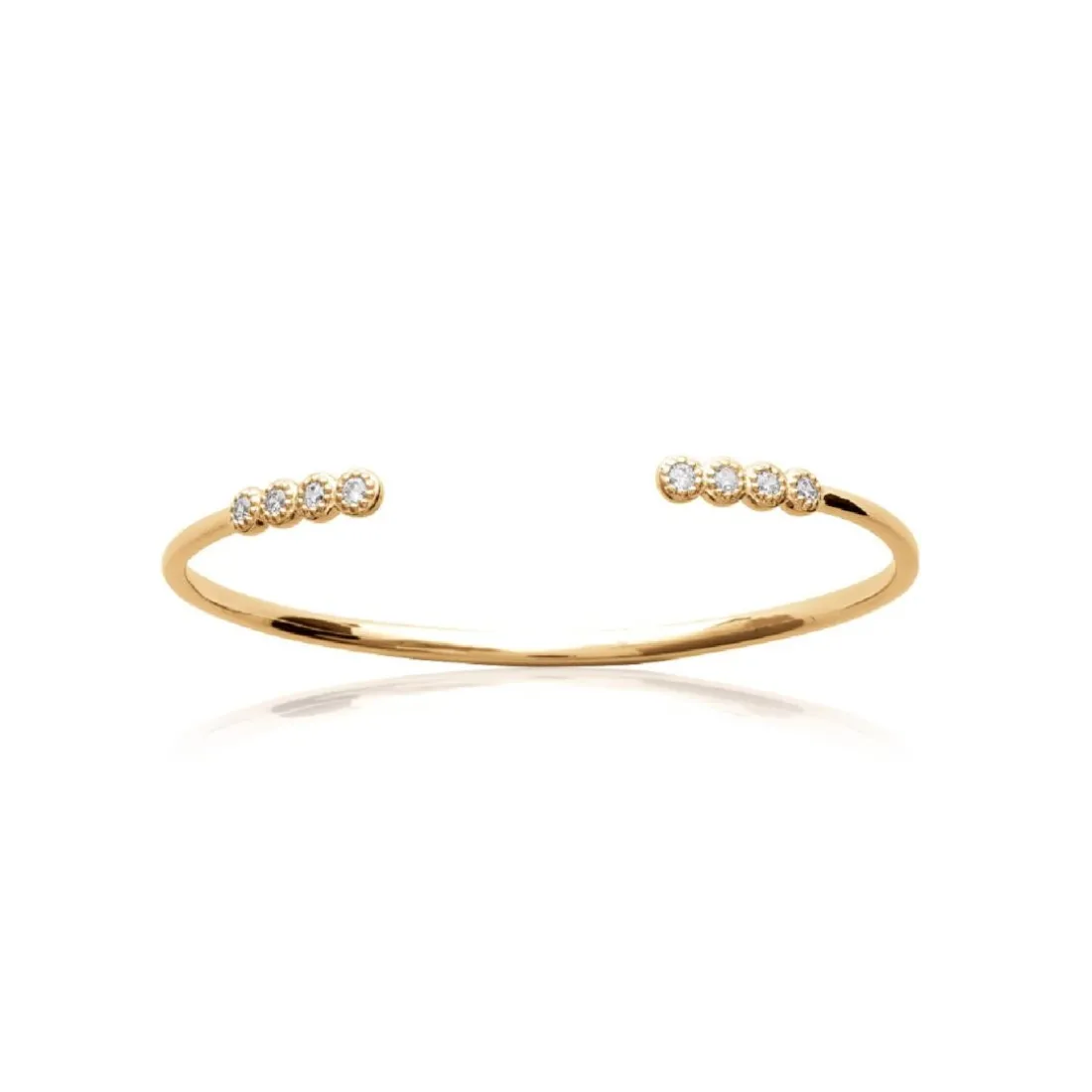 Bracelet Jonc oxyde zirconium plaqué or femme Maison de la Bijouterie UWZ6WU56