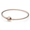 Bracelet Jonc Pandora Moments Métal doré à l’Or Rose fin 585/1000ᵉ