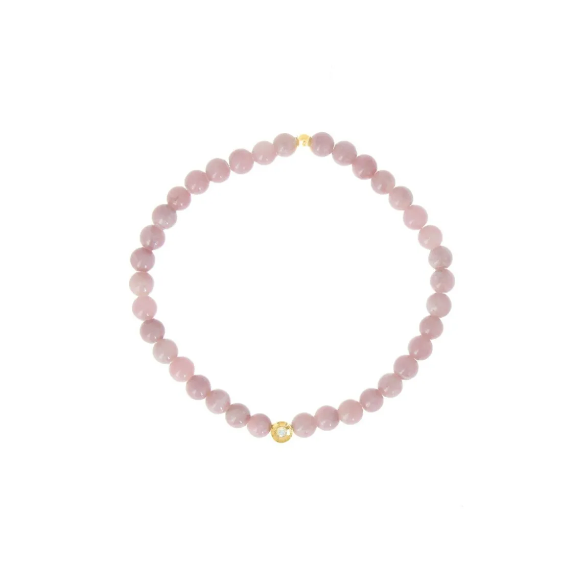 Bracelet Les Interchangeables A59803 - Perle Serti Fleur Rose Femme