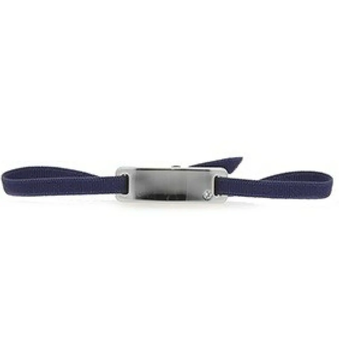 Bracelet Les Interchangeables A55669 - Plaque Ruban Lisse Strasse Marine Palladium Femme