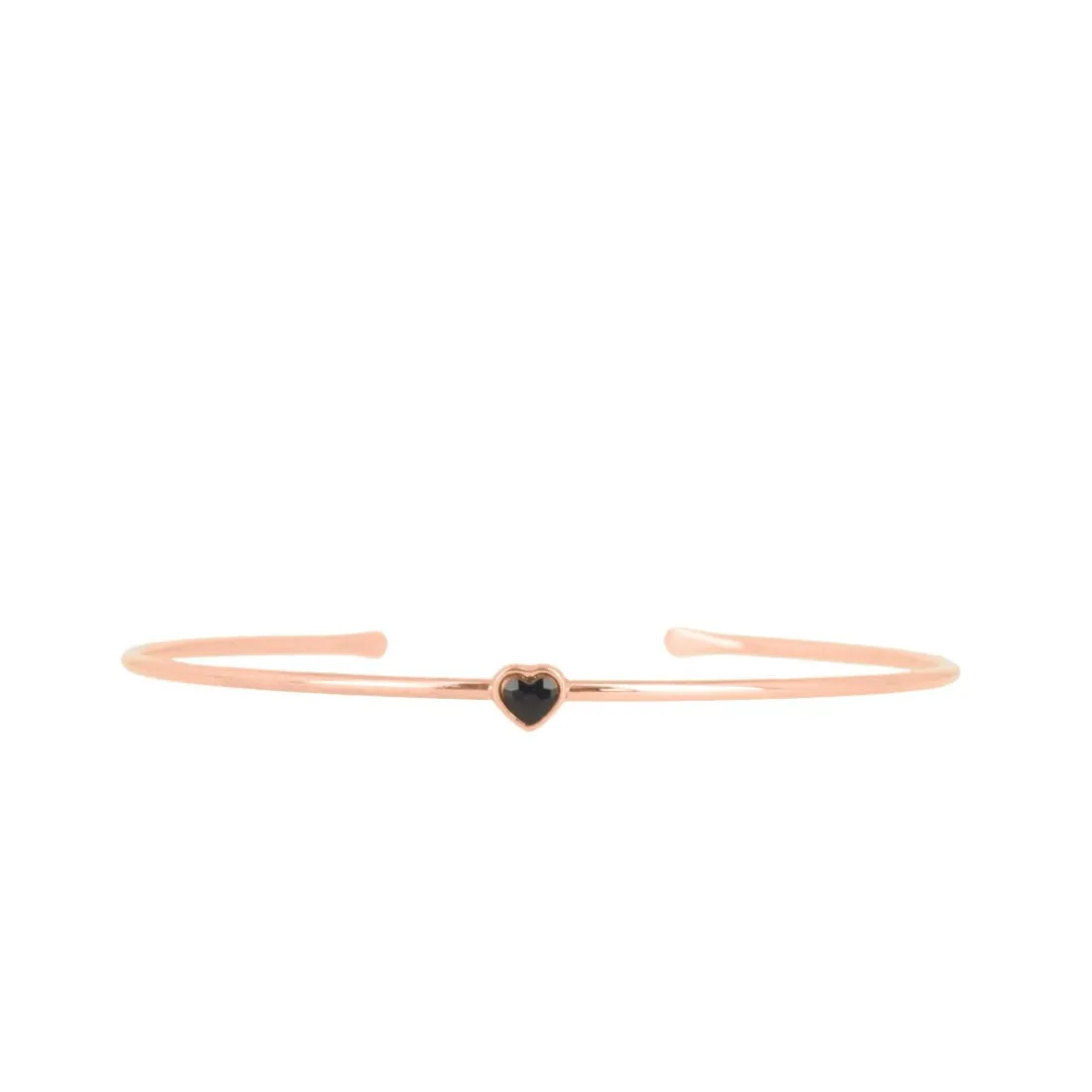 Bracelet Les Interchangeables A59190 - Jonc Coeur Doré Rose Femme