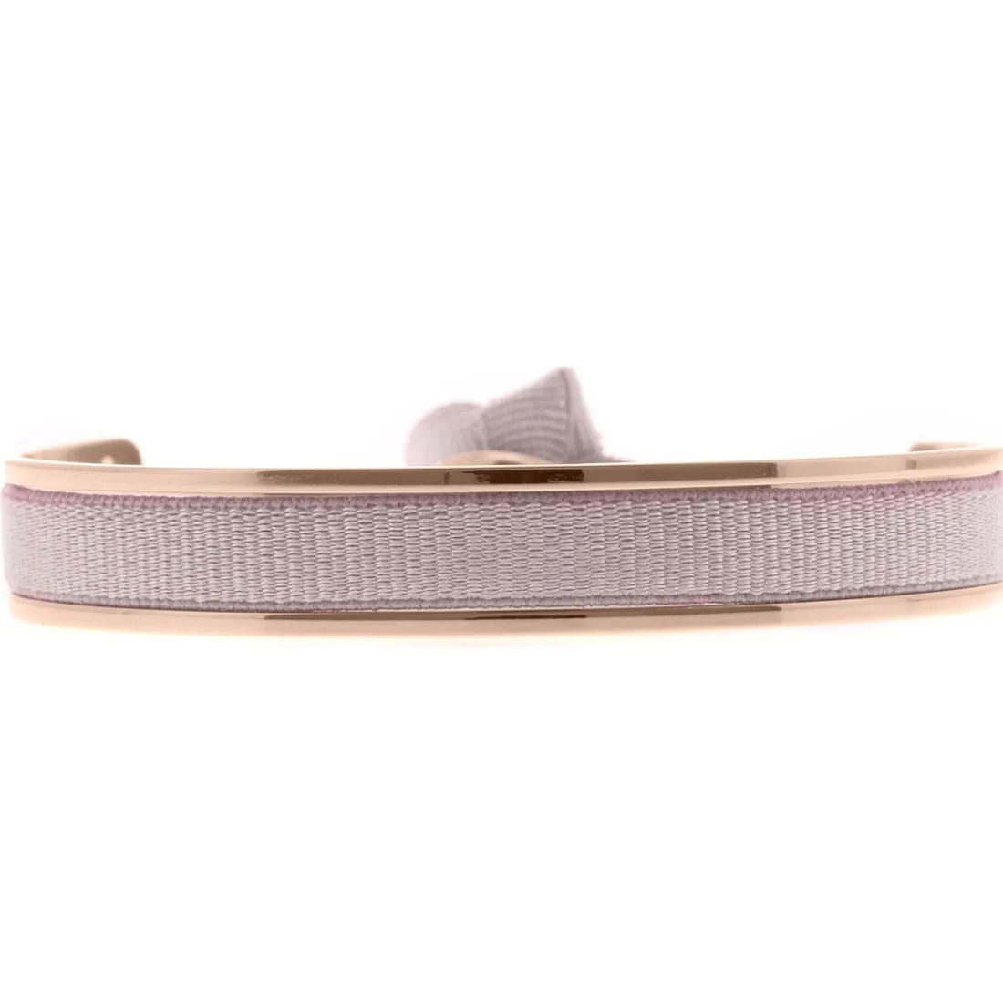 Bracelet Les Interchangeables A47403 - Jonc Ruban Interchangeables 6mm Beige Rose Femme