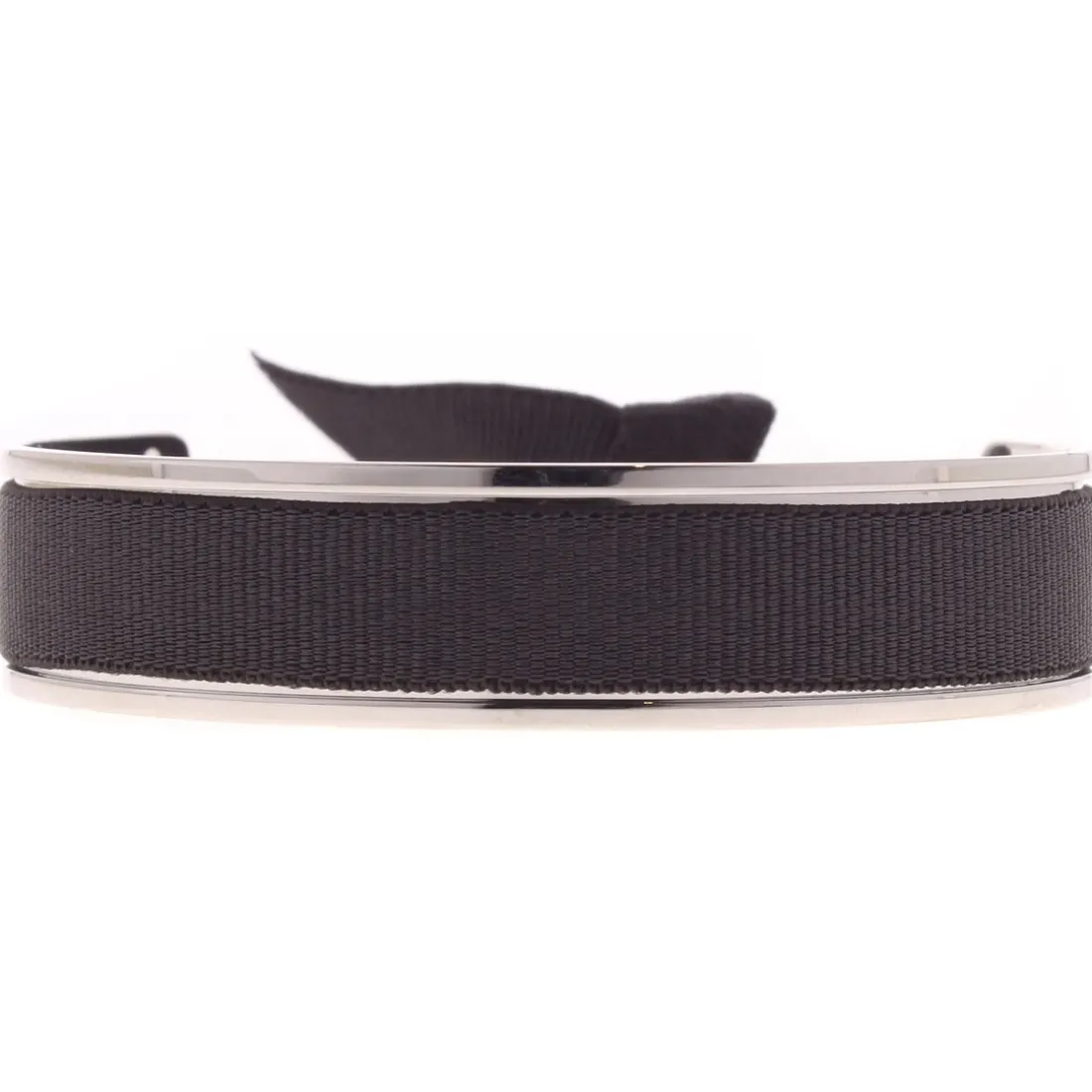 Bracelet Les Interchangeables A42908 - Jonc Ruban Interchangeables 9mm Marron Fonce Femme