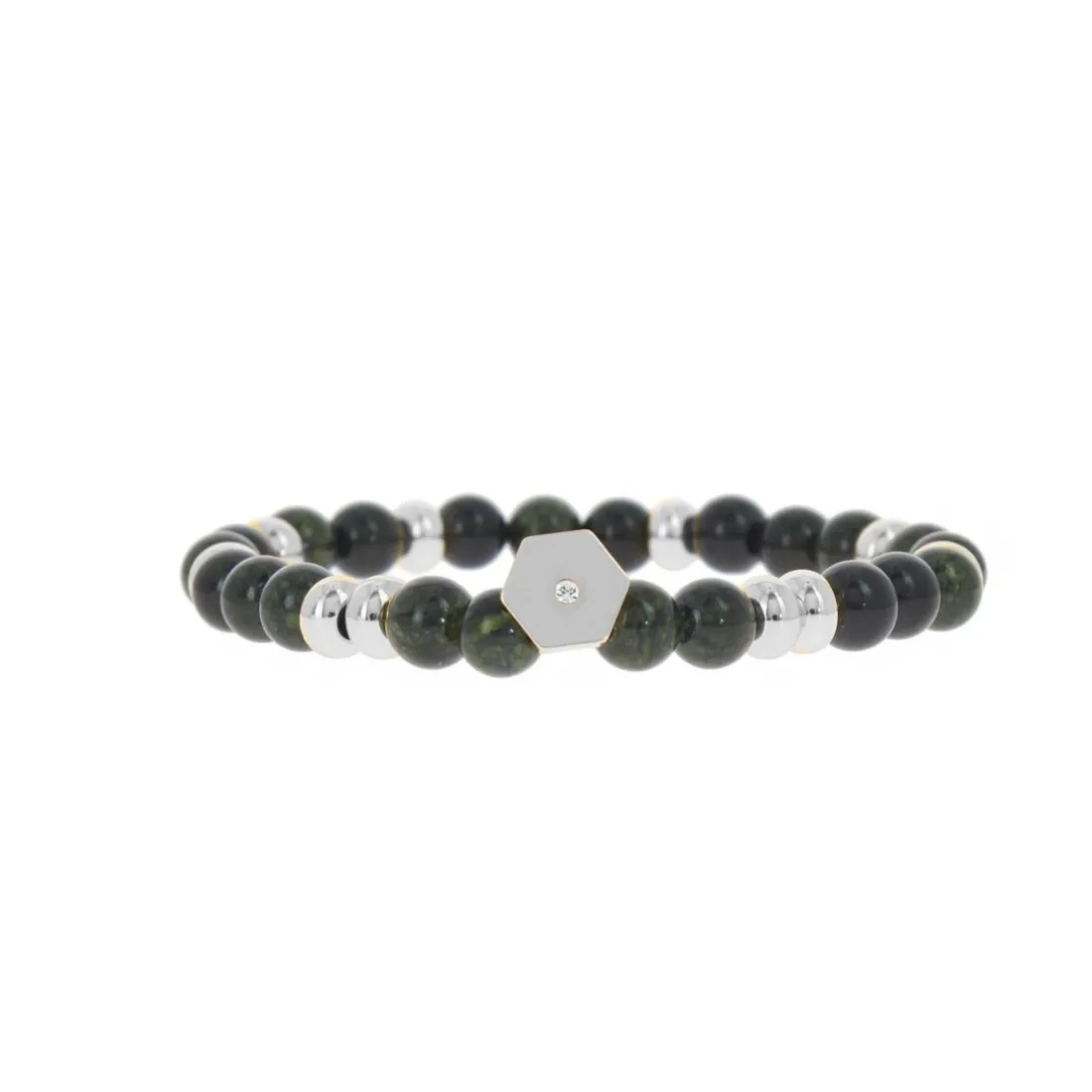 Bracelet Les Interchangeables A58806 - Perle Forme Écrou Kaki Fonce Femme