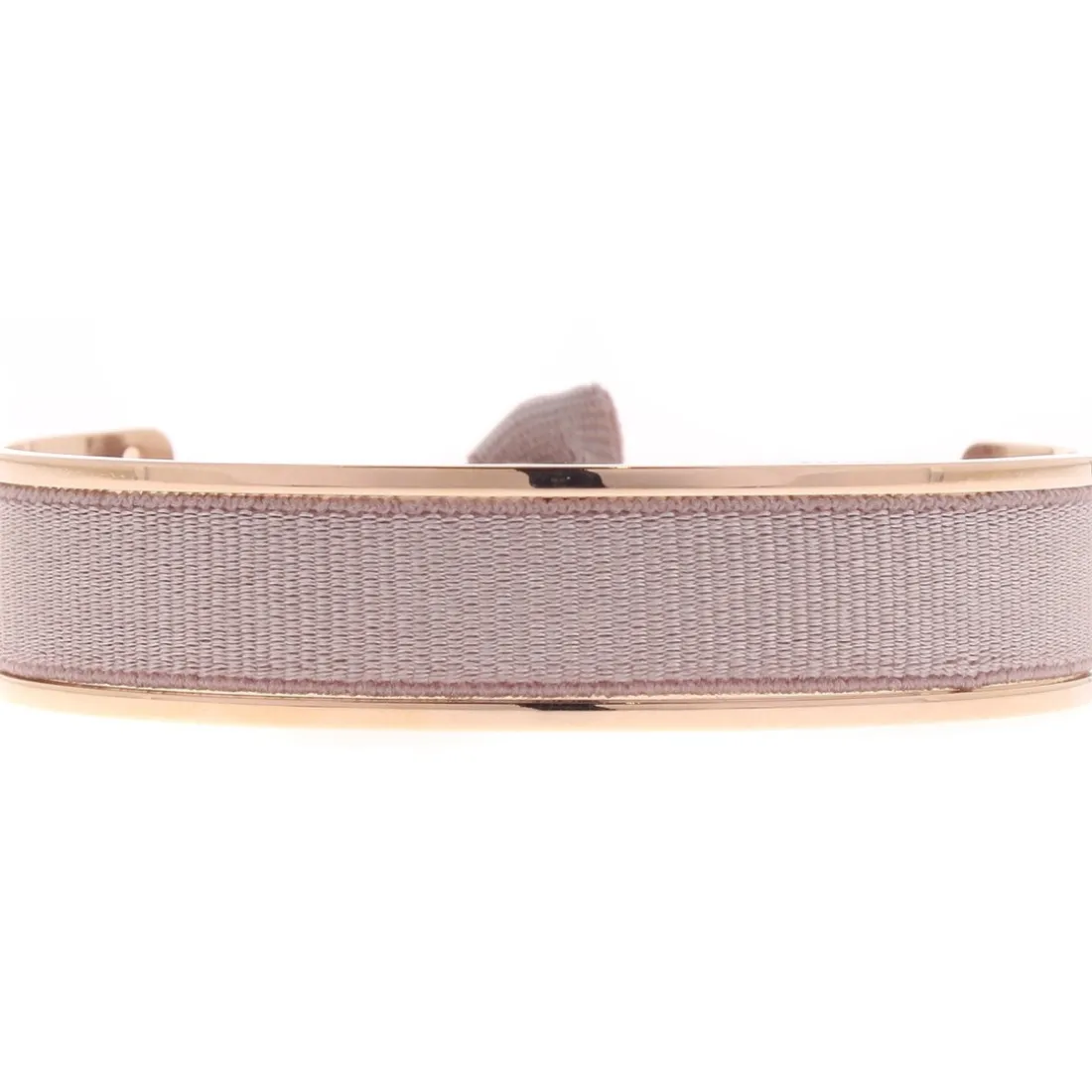 Bracelet Les Interchangeables A42777 - Jonc Ruban Interchangeables 9mm Beige Rose Femme