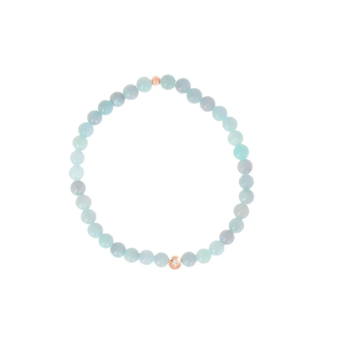 Bracelet Les Interchangeables A59809 - Perle Sertie Fleur Bleu Ciel Femme