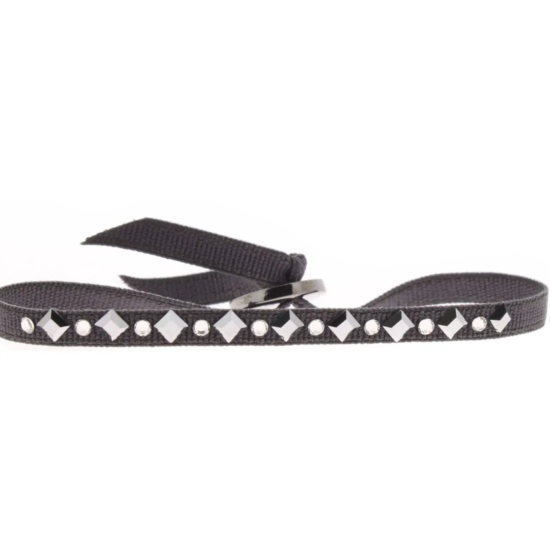 Bracelet Les Interchangeables A38174 - Bracelet Tissu Acier Gris Femme