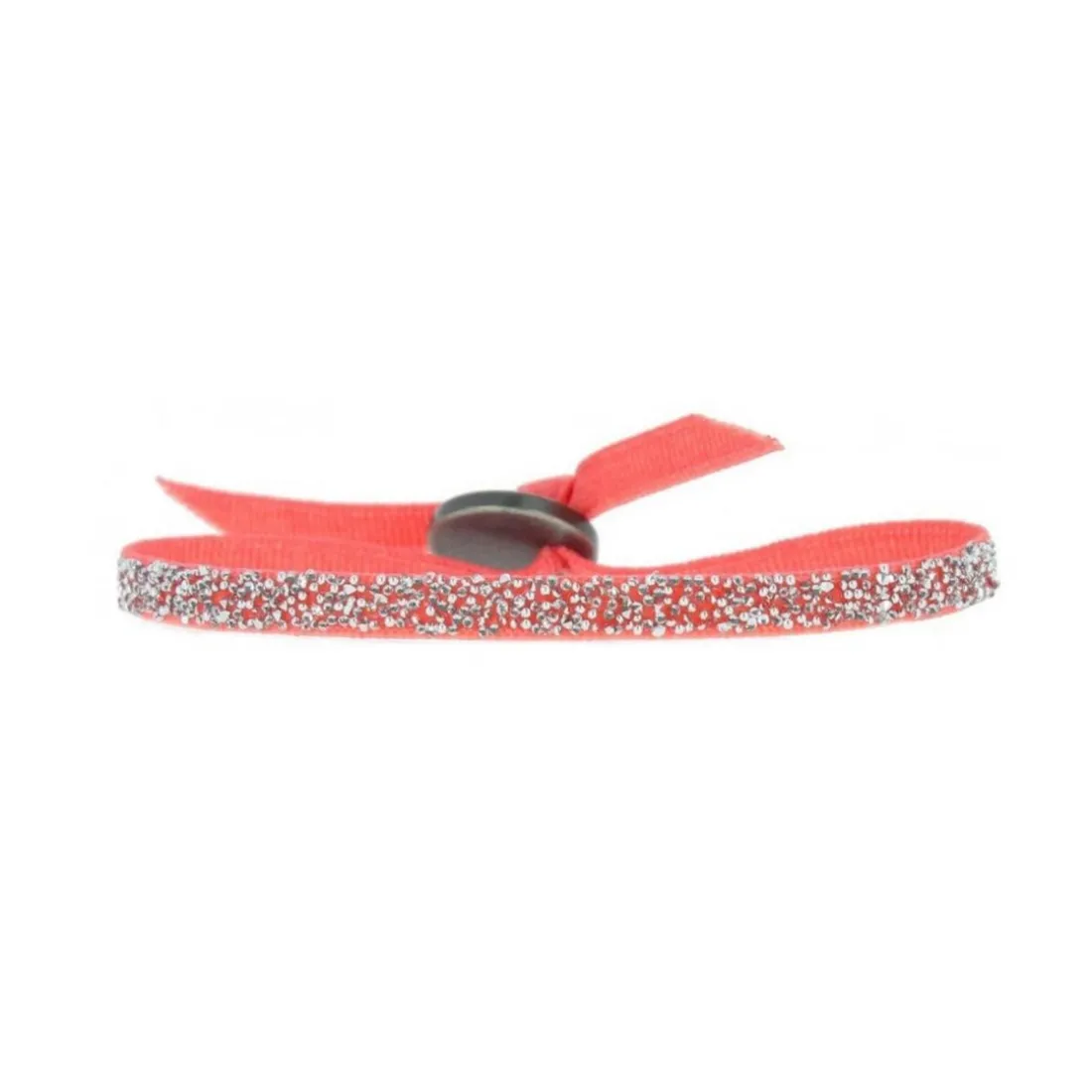Bracelet Les Interchangeables A49637 - FABRIC Corail Clair Cristal Femme