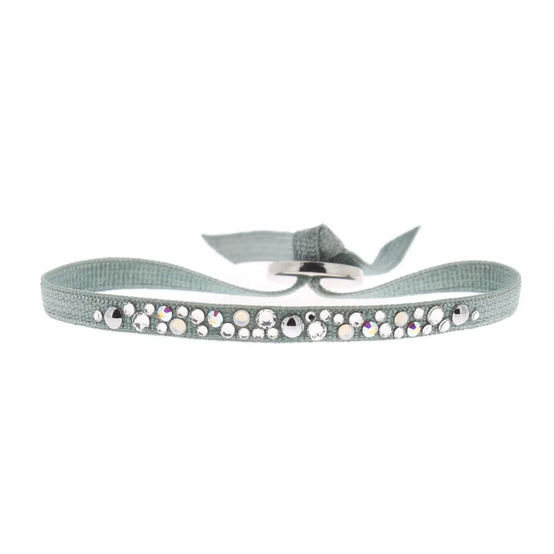 Bracelet Les Interchangeables A36961 - Bracelet Tissu Acier Bleu Femme