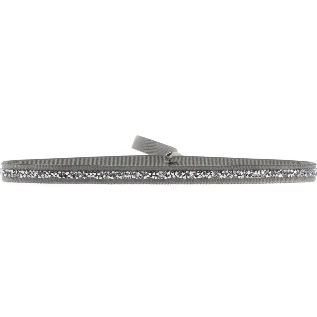 Bracelet Les Interchangeables A38319 - Bracelet Tissu Marron Cristaux de haute qualité Femme