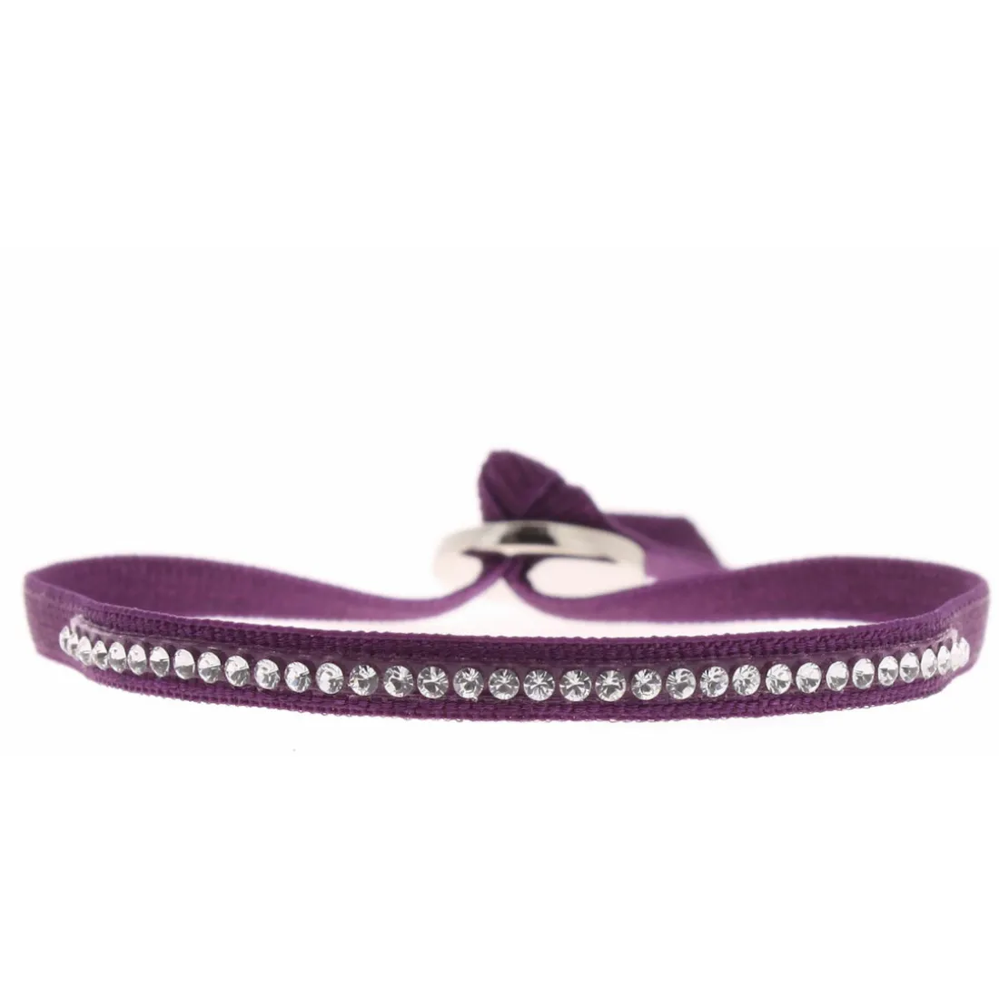 Bracelet Les Interchangeables A30482 - Bracelet Tissu Rouge Cristaux de haute qualité Femme