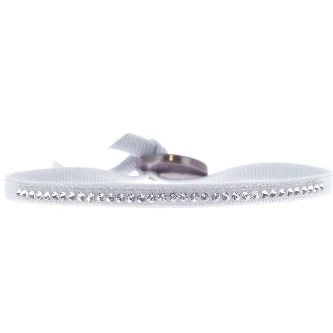 Bracelet Les Interchangeables A39544 - Bracelet Tissu Bleu Cristaux de haute qualité Femme
