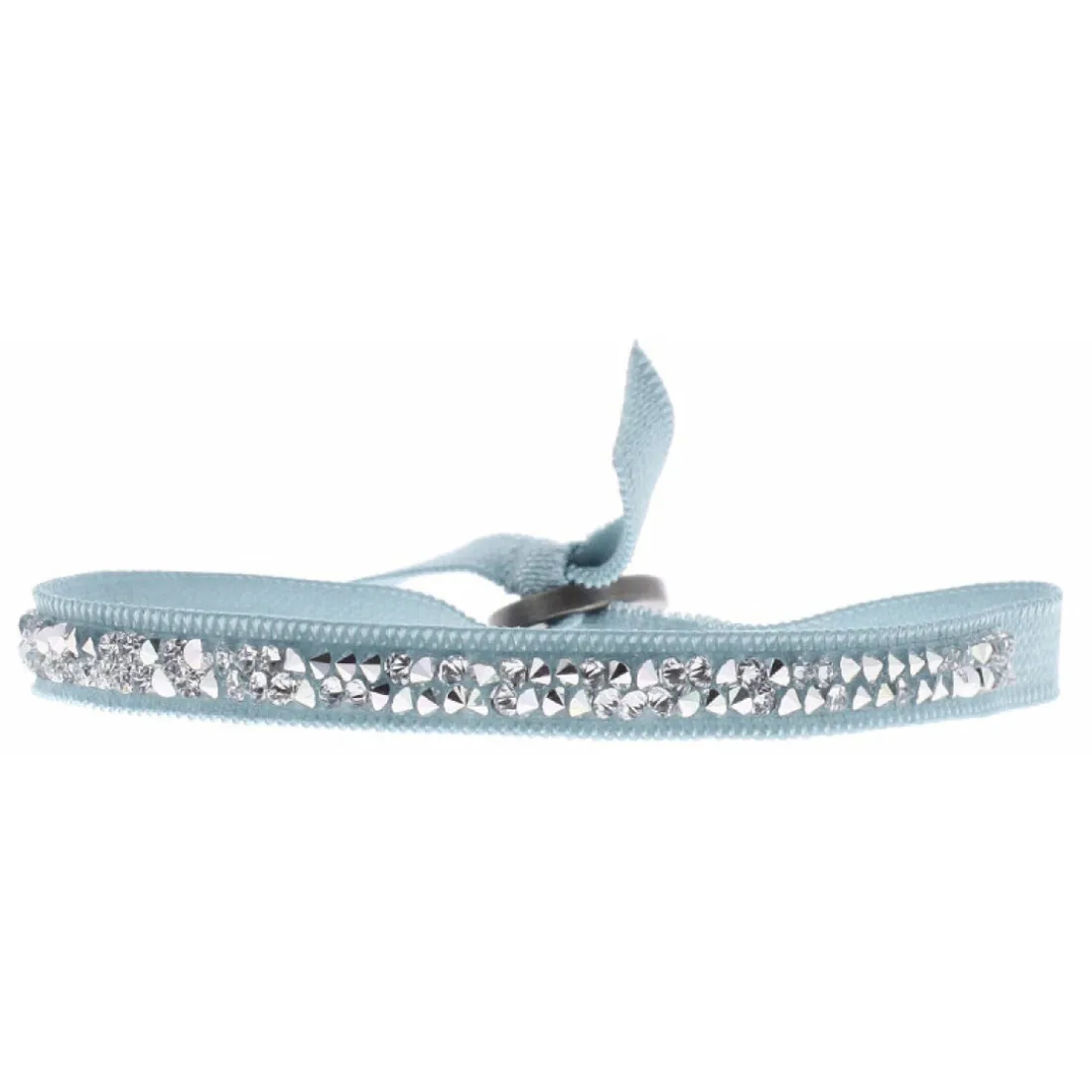 Bracelet Les Interchangeables A24953 - Bracelet Tissu Bleu Cristaux de haute qualité Femme