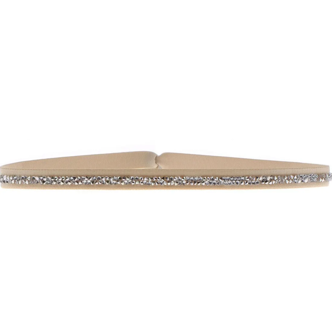 Bracelet Les Interchangeables A39613 - Bracelet Tissu Beige Cristaux de haute qualité Femme