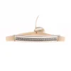 Bracelet Les Interchangeables A35591 - Bracelet Tissu Beige Cristaux de haute qualité Femme