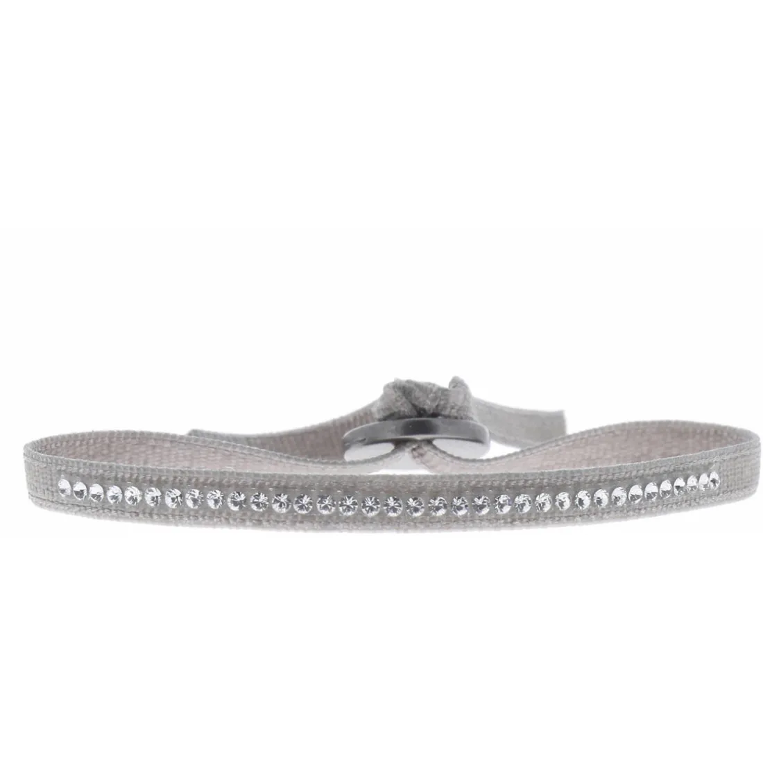 Bracelet Les Interchangeables A31468 - Bracelet Tissu Marron Cristaux de haute qualité Femme