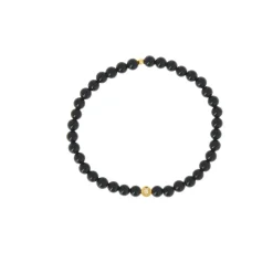 Bracelet Les Interchangeables A59802 - Perle Serti Fleur Noir Femme