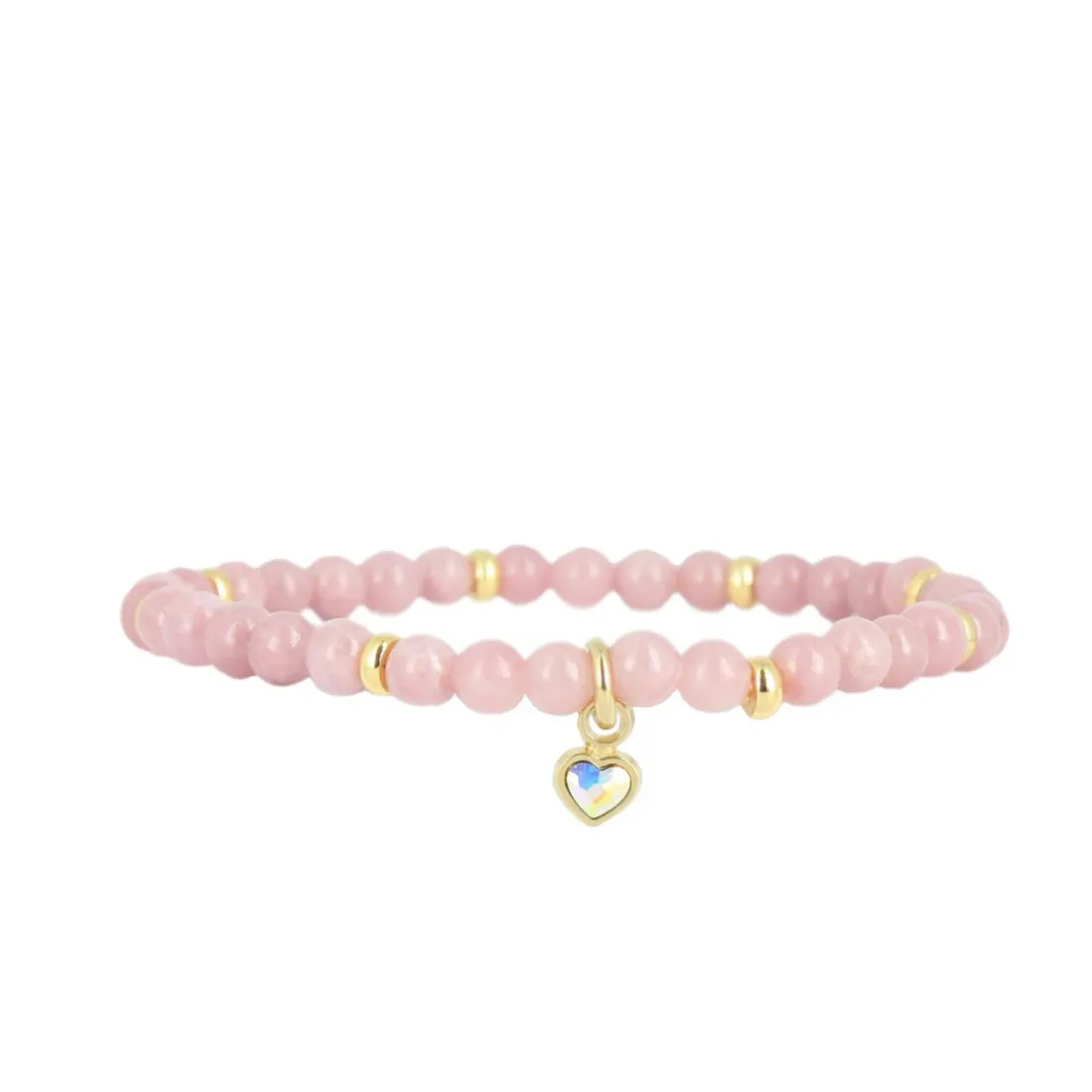 Bracelet Les Interchangeables A59895 - Perle Coeur Beige Rose Femme