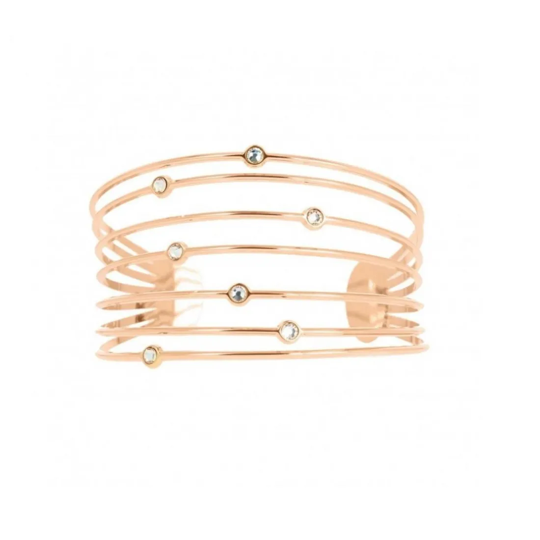 Bracelet Les Interchangeables A59163 - Manchette Orbite Doré Rose Femme