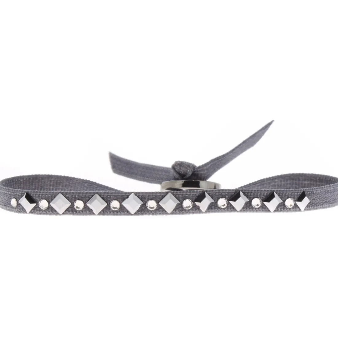 Bracelet Les Interchangeables A38173 - Bracelet Tissu Acier Gris Femme