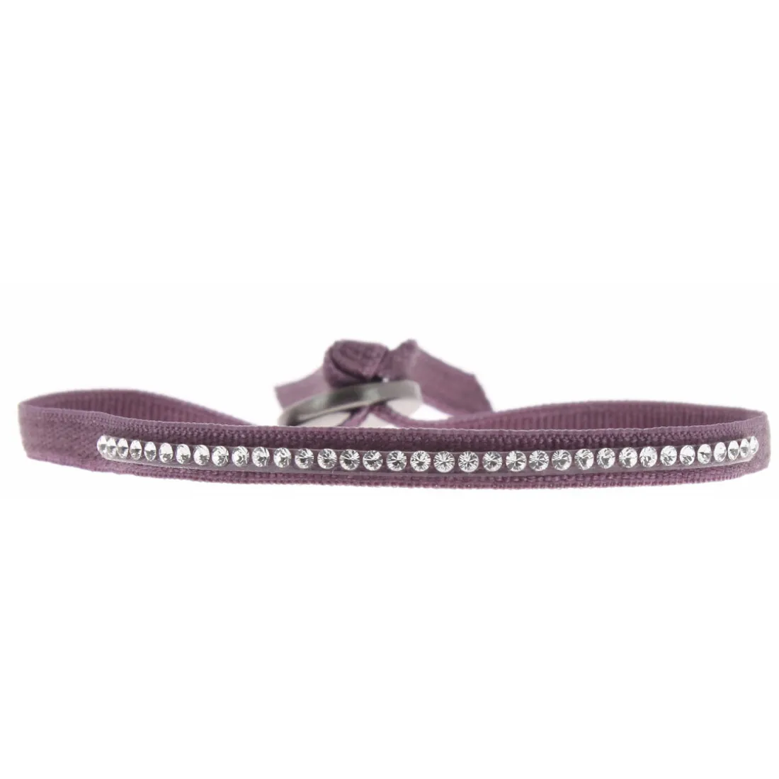 Bracelet Les Interchangeables A31695 - Bracelet Tissu Violet Cristaux de haute qualité Femme