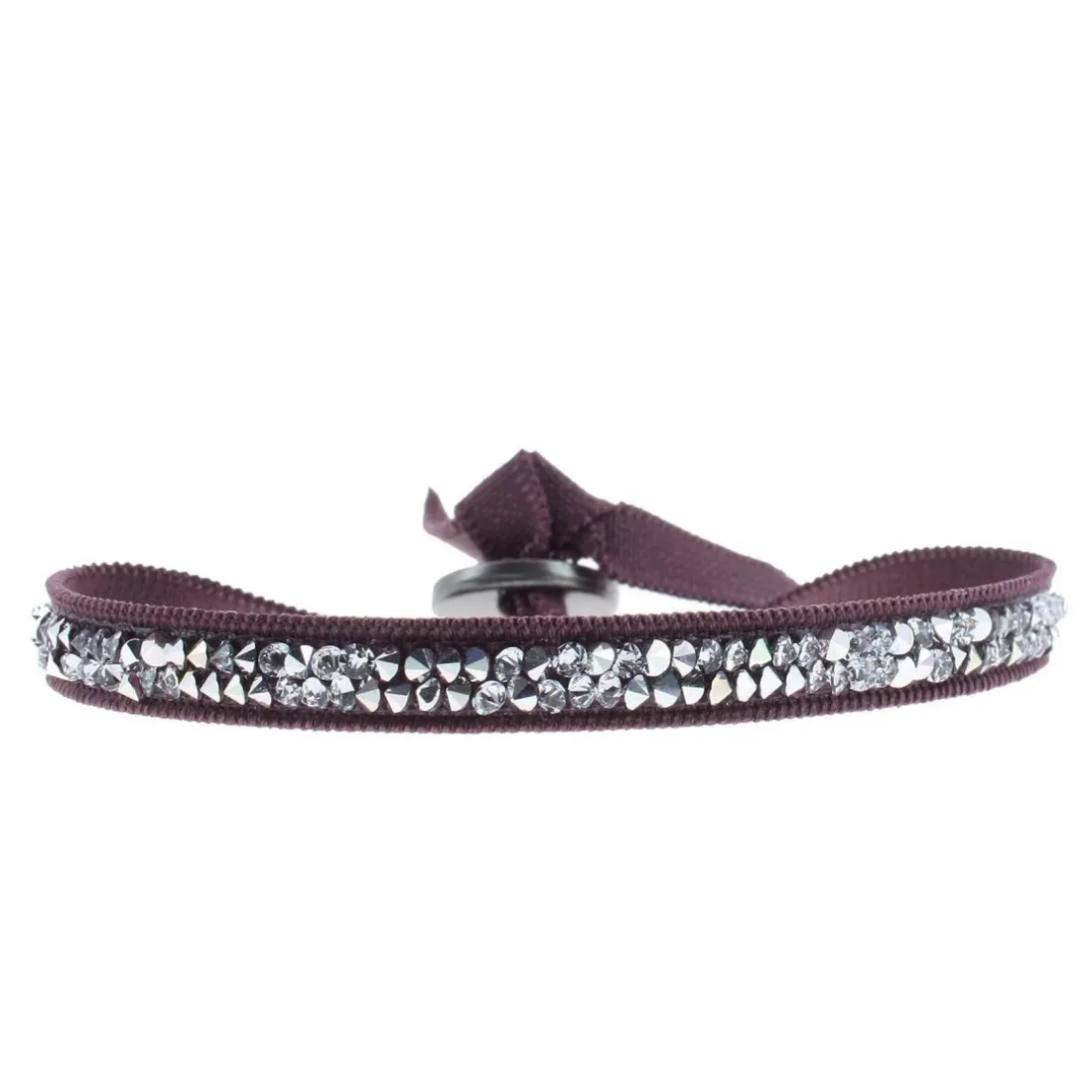 Bracelet Les Interchangeables A30465 - Bracelet Tissu Rouge Cristaux de haute qualité Femme