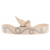 Bracelet Les Interchangeables A37942 - Bracelet Tissu Beige Cristaux de haute qualité Femme
