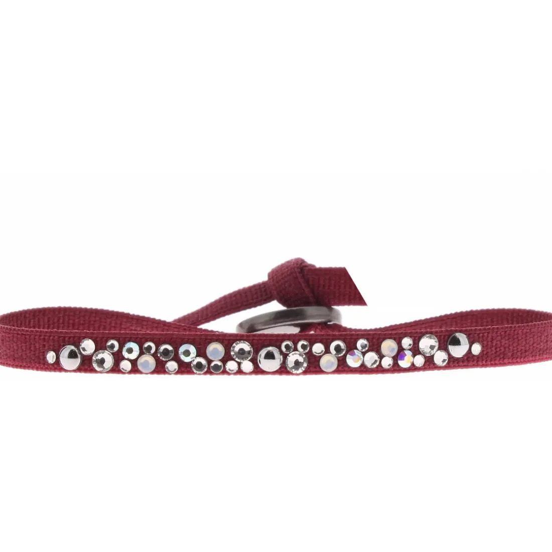 Bracelet Les Interchangeables A41181 - Bracelet Tissu Acier Rouge Femme