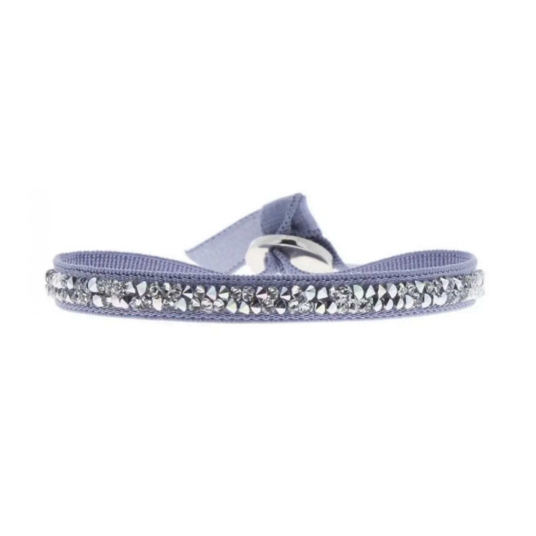 Bracelet Les Interchangeables A24951 - Bracelet Tissu Rose Cristaux de haute qualité Femme