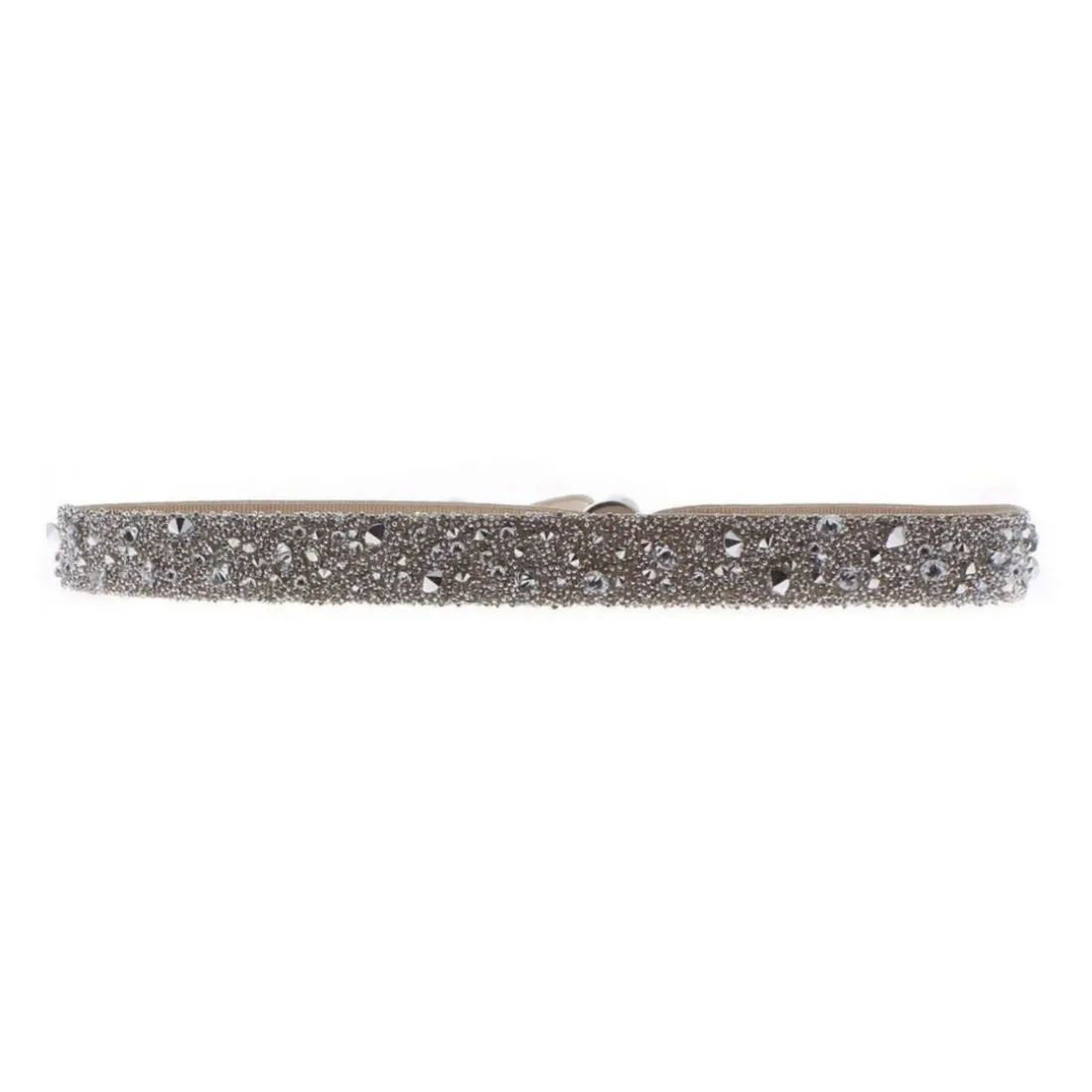 Bracelet Les Interchangeables A38523 - Bracelet Tissu Beige Cristaux de haute qualité Femme