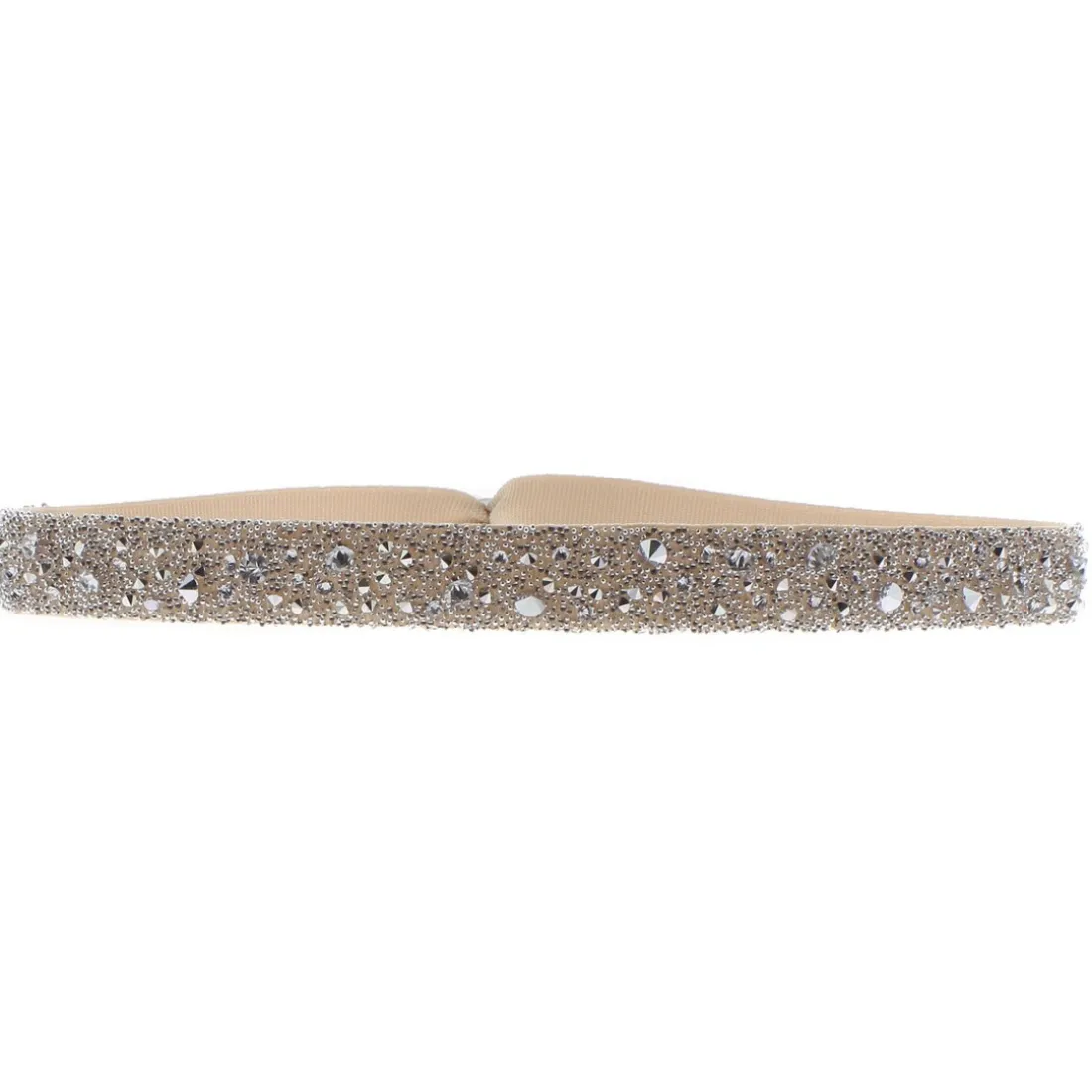 Bracelet Les Interchangeables A39612 - Bracelet Tissu Beige Cristaux de haute qualité Femme