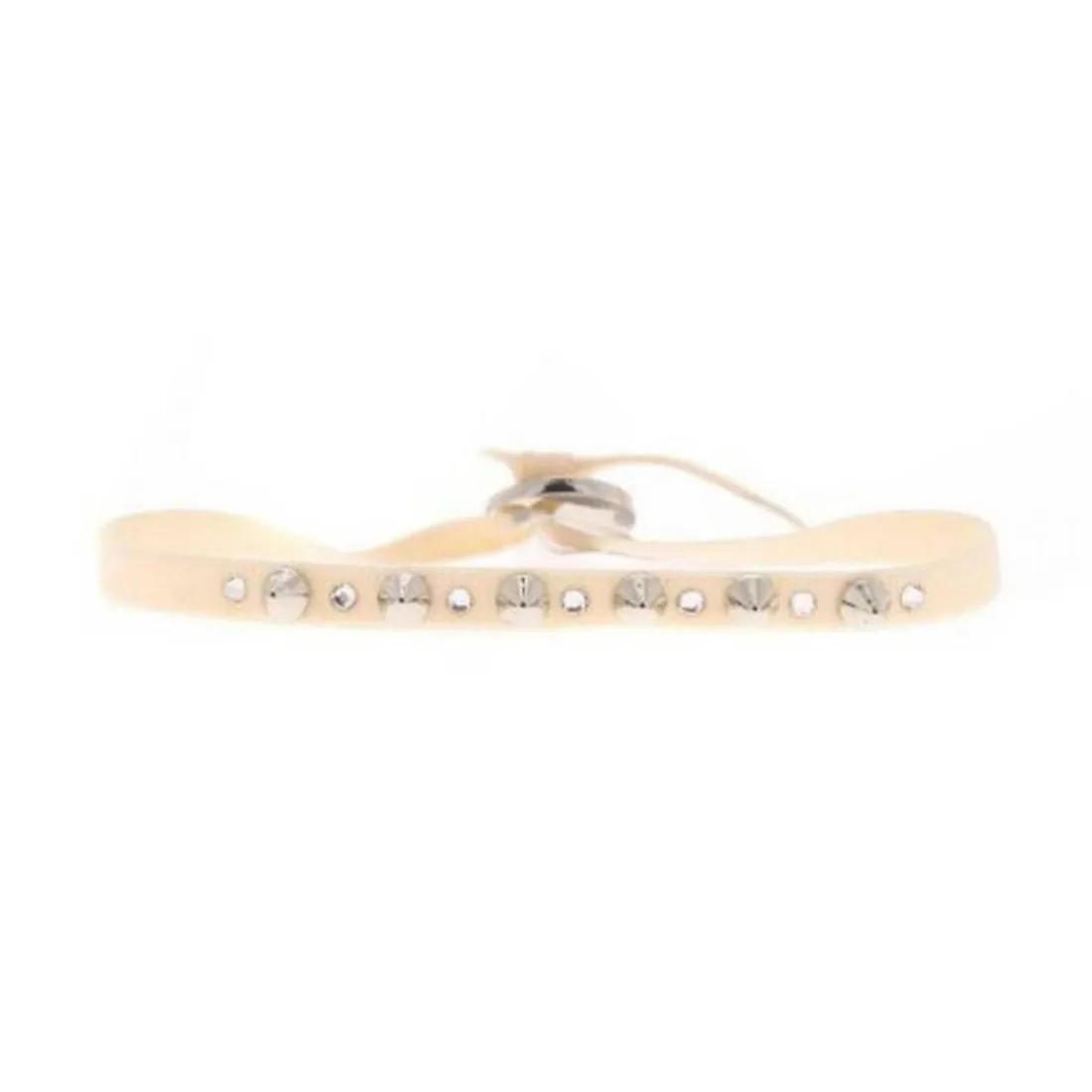 Bracelet Les Interchangeables A40130 - Bracelet Tissu Rose Cristaux de haute qualité Femme