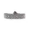 Bracelet Les Interchangeables A36464 - Bracelet Tissu Marron Cristaux de haute qualité Femme