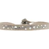 Bracelet Les Interchangeables A28994 - Bracelet Tissu Beige Cristaux de haute qualité Femme