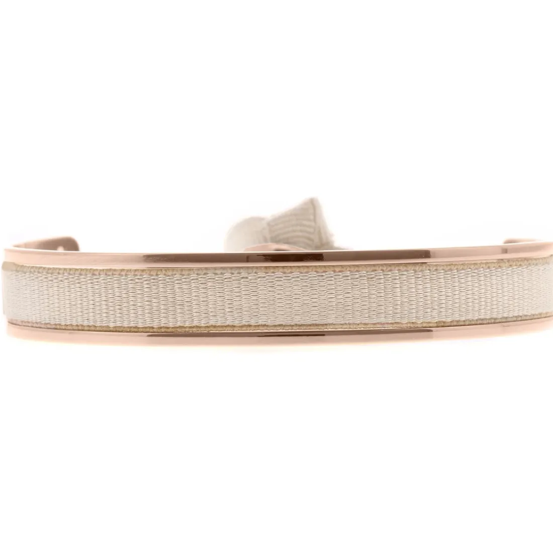 Bracelet Les Interchangeables A47402 - Jonc Ruban Interchangeables 6mm Beige Femme
