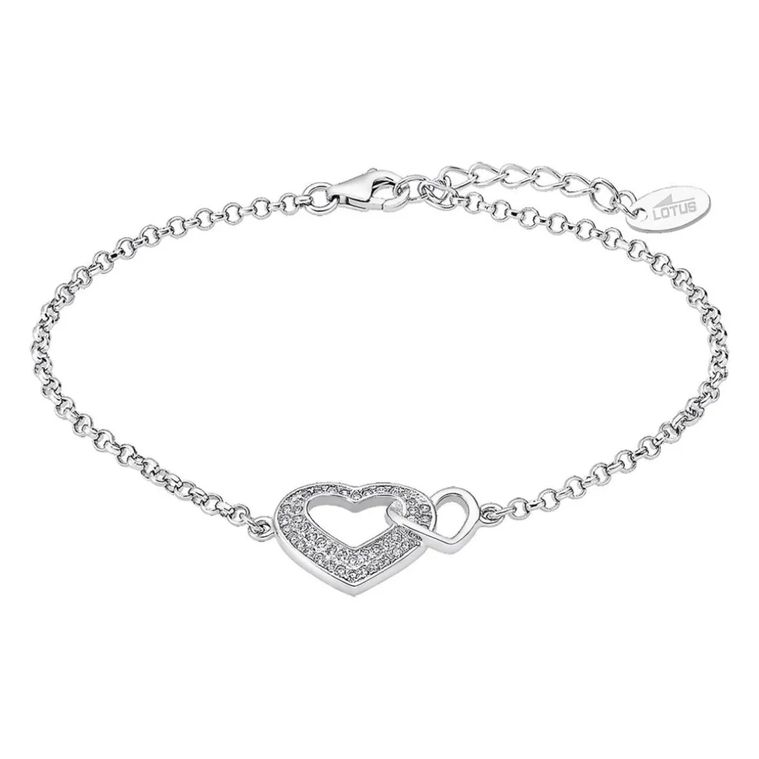 Bracelet Lotus Silver LP1917-2/1 - coeur 16cm + 3cm reglable moments Argent Femme