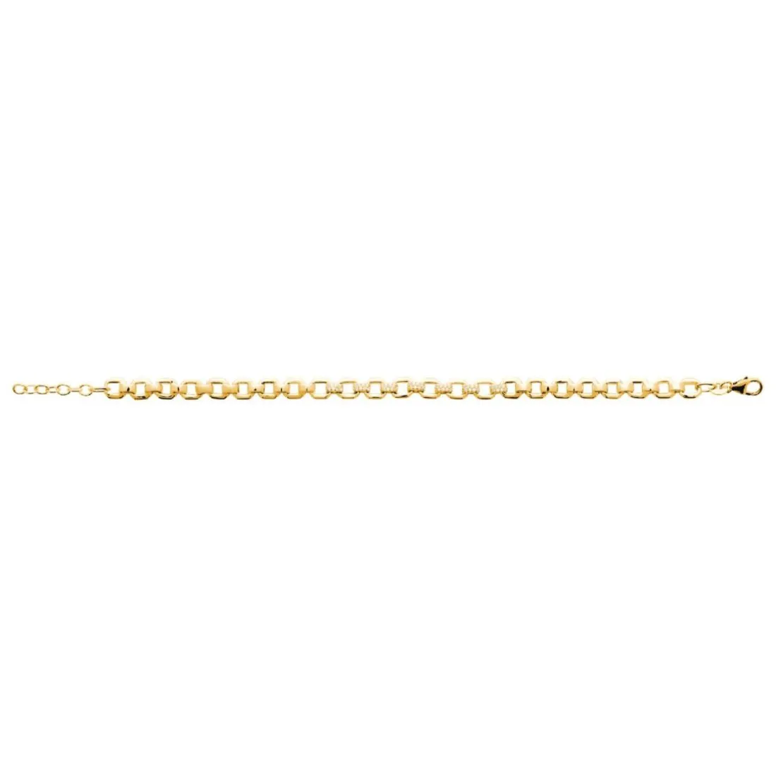 Bracelet maille femme oxyde de zirconium plaqué or Maison de la Bijouterie UW3VZ5ZV