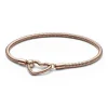 Bracelet Maille Serpent avec Fermoir Cœur Pandora Moments