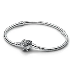 Bracelet Maille Serpent Fermoir Ailes Cœur en édition limitée