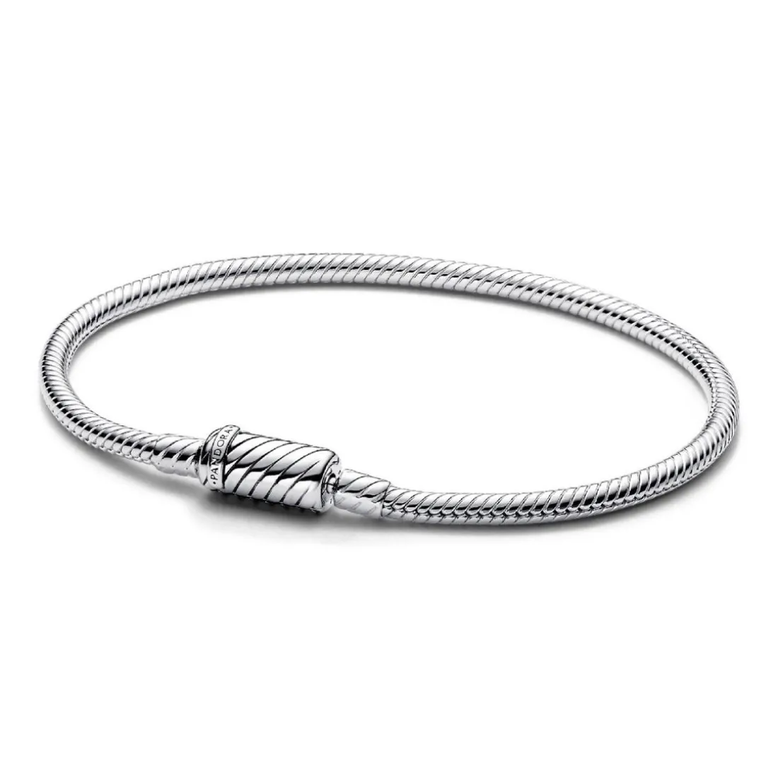 Bracelet Maille Serpent Fermoir Magnétique Coulissant Pandora Moments