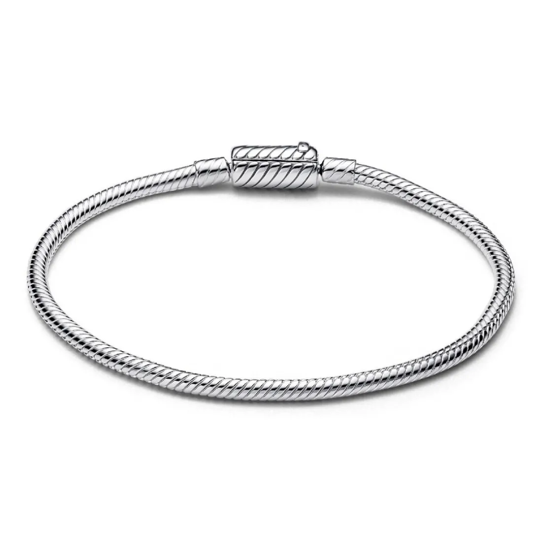 Bracelet Maille Serpent Fermoir Magnétique Coulissant Pandora Moments