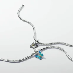 Bracelet Maille Serpent Fermoir Magnétique Coulissant Pandora Moments